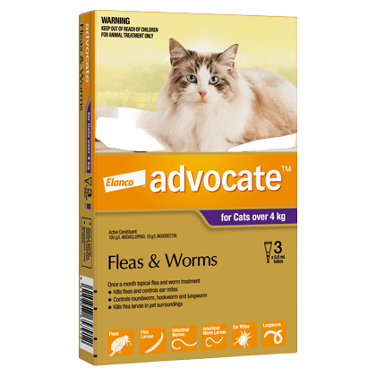 Advocate Flea Treatment For Cats Over 4kg - 3 Pack