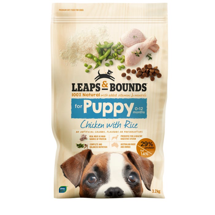 Leaps & Bounds Chicken And Rice Puppy Food 3.2kg