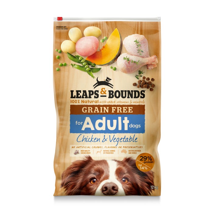 Leaps & Bounds Grain Free Chicken And Vege Dog Food 12kg