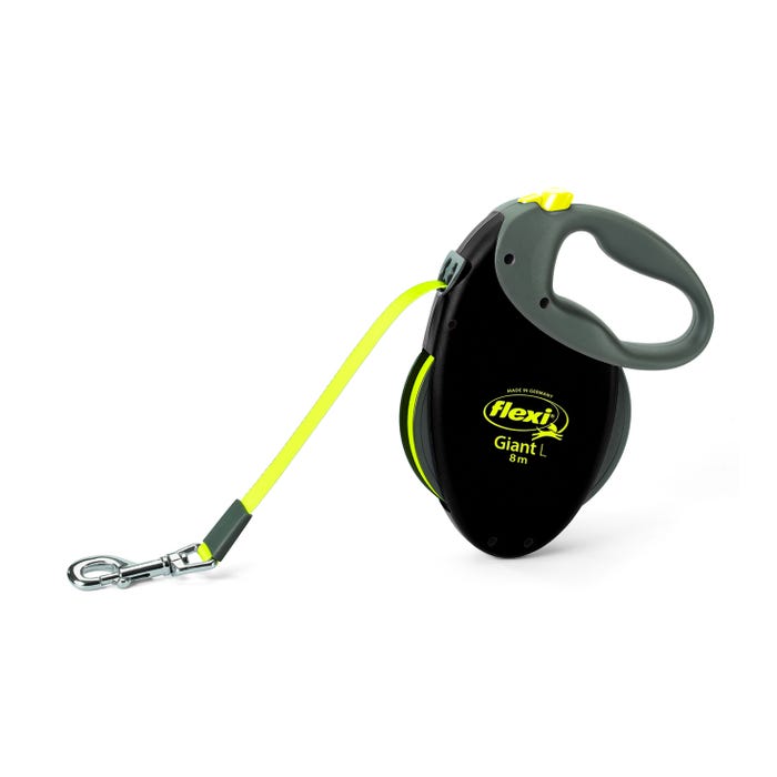 Flexi Dog Lead Giant Rectractable Tape Yellow 8m