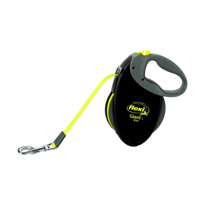 Flexi Dog Lead Giant Rectractable Tape Yellow 8m