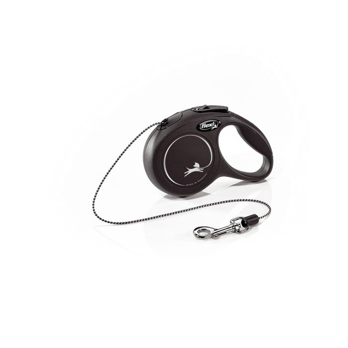 Flexi New Classic 3m Black X-Small Rectractable Lead Cord