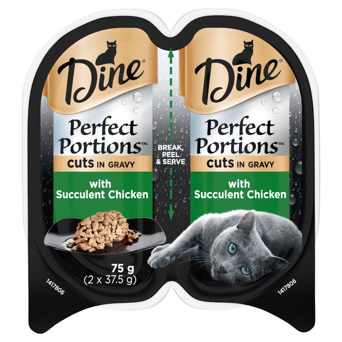 Dine Perfect Portions Cuts In Gravy With Succulent Chicken 75g