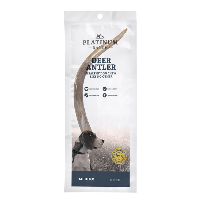 Platinum Ranch Medium Deer Antler Dog Treat 95g - 160g
