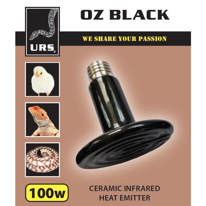 Urs Oz Black Ceramic Heat Emitter 100w