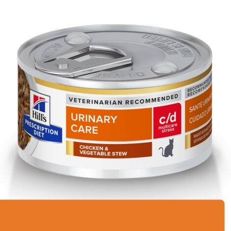 Hill's Prescription Diet Cat C/D Multicare Stress Chicken & Vege Stew 82g