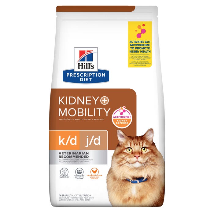 Hill's Prescription Diet K/D Kidney +J/D Mobility Care Dry Cat Food 2.88kg