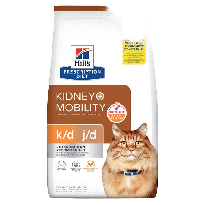Hill's Prescription Diet K/D Kidney +J/D Mobility Care Dry Cat Food 2.88kg