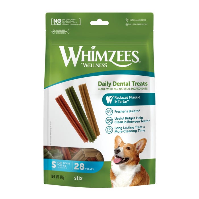 Whimzees Dog Treat Stix Sml 28pk 420g