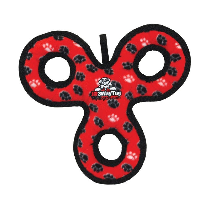 Tuffy Mighty Junior Red Paws 3 Way Tug Dog Toy