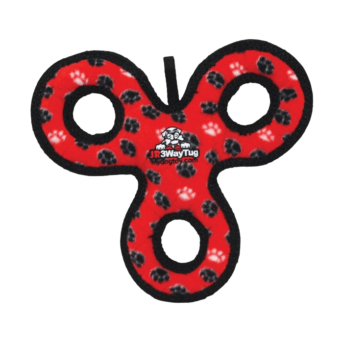 Tuffy Mighty Junior Red Paws 3 Way Tug Dog Toy