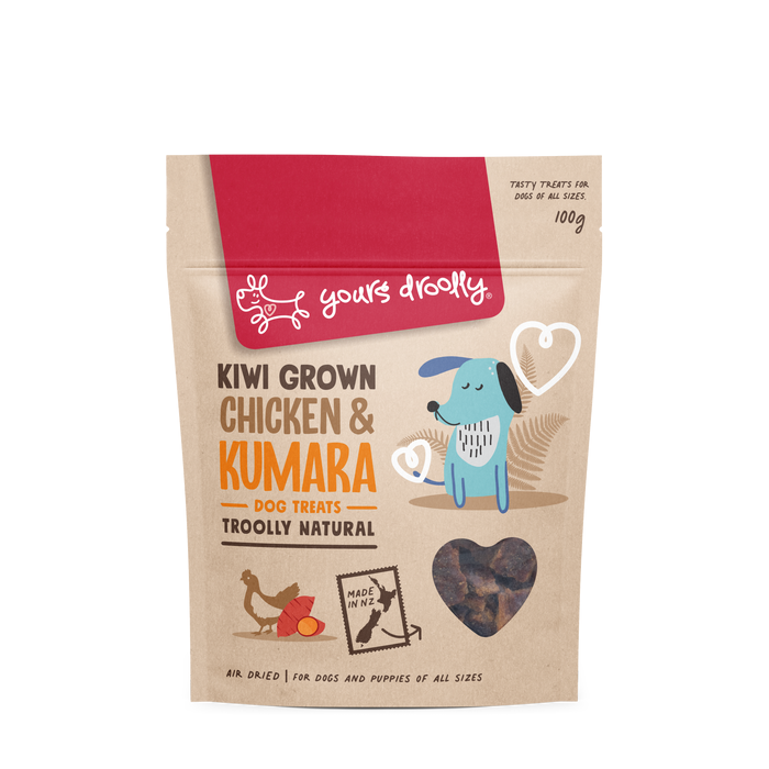 Yours Droolly Kiwi Grown Chicken Kumara Dog Treat 100g