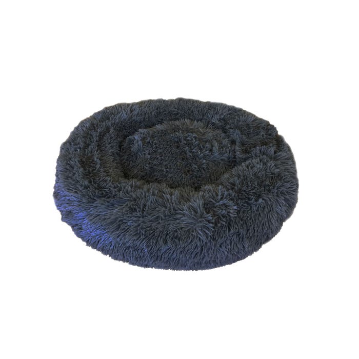 Brooklands Plush Calming Bed Round Charcoal Medium 75cm