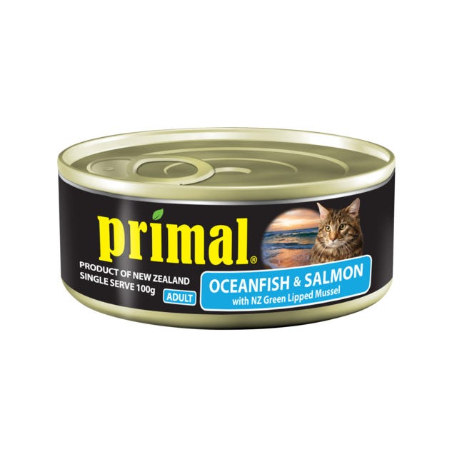 Primal Grain Free Cat Food Ocean Fish And Salmon 100g