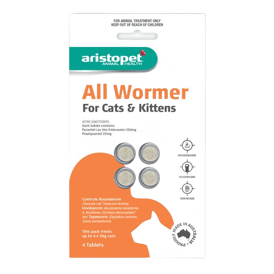 Aristopet Allwormer For Cats And Kittens - 4 Pack