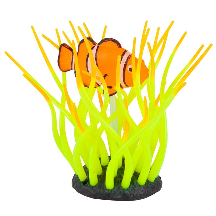 Kazoo Silicone Plant Sea Anemone With Clown Fish Small