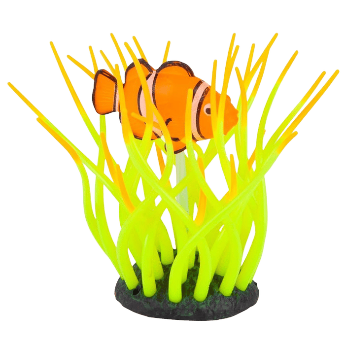 Kazoo Silicone Plant Sea Anemone With Clown Fish Small