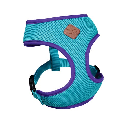 Kazoo Active Soft Walking Harness Ex Small Aqua/Purple