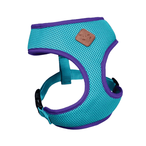 Kazoo Active Soft Walking Harness Medium Aqua/Purple