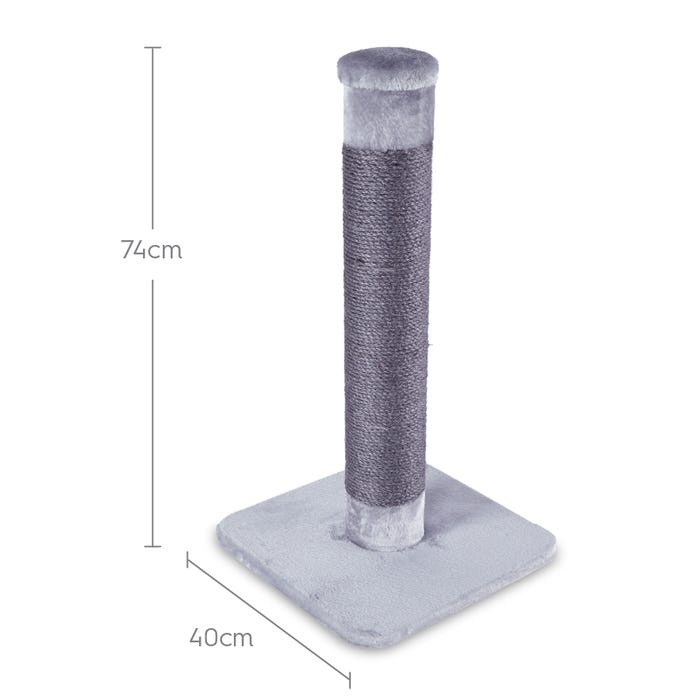 Kazoo Cat Scratch Post Ash Plush M