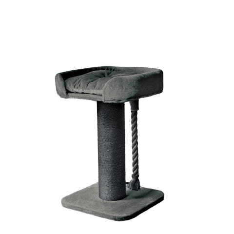 Kazoo High Bed Scratch Post With Rope Charcoal
