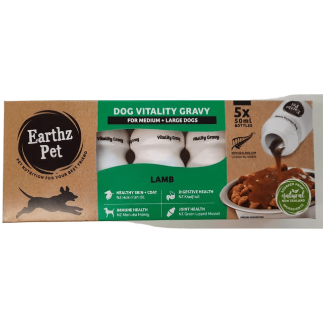 Earthz PET Gravy Lamb Medium And Large Dogs 5x 50ml