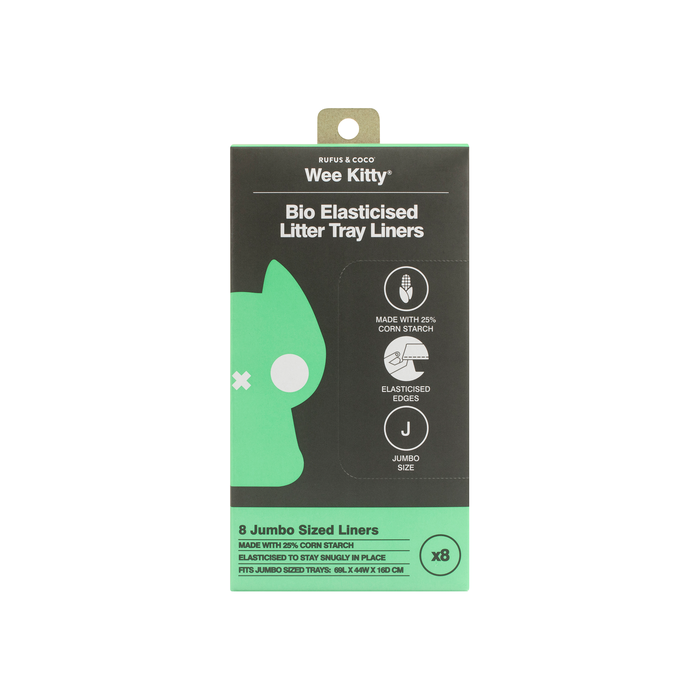 Rufus & Coco Wee Kitty Bio Elasticised Litter Tray Liners - Jumbo 8pk