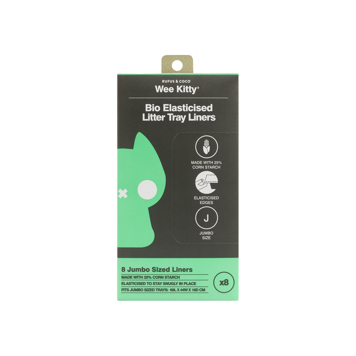 Rufus & Coco Wee Kitty Bio Elasticised Litter Tray Liners - Jumbo 8pk