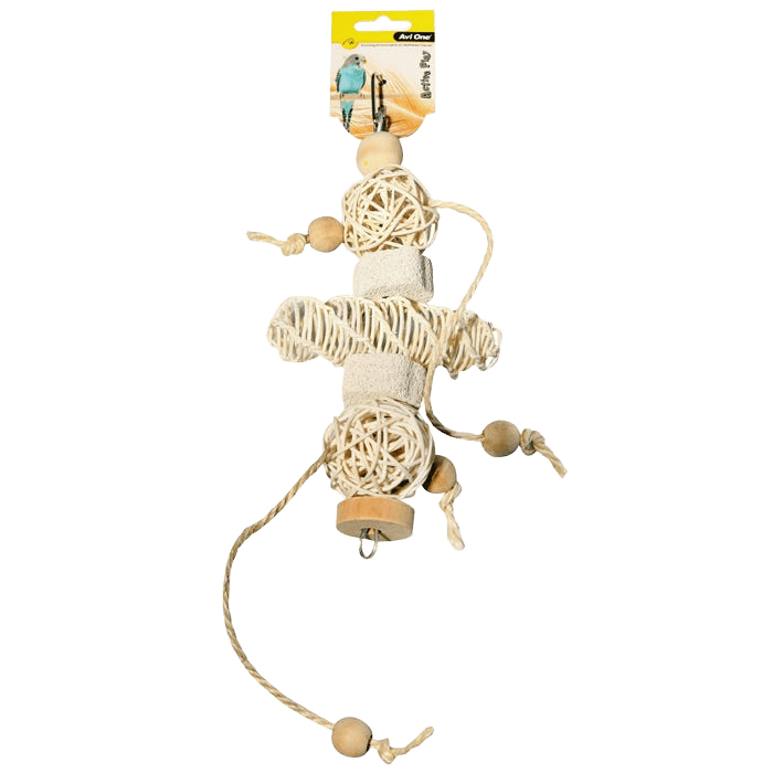 Avi One Rattan Balls Wooden Beads And Pumice 33cm