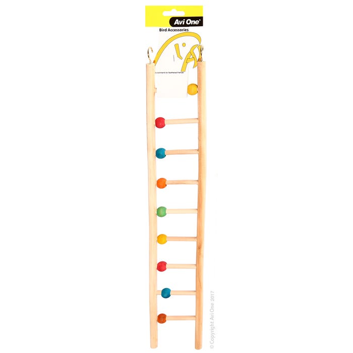 Avi One Wooden Ladder 9 Rung With Beads