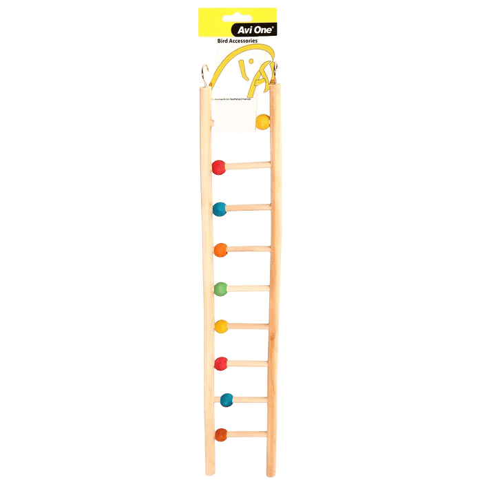 Avi One Wooden Ladder 9 Rung With Beads