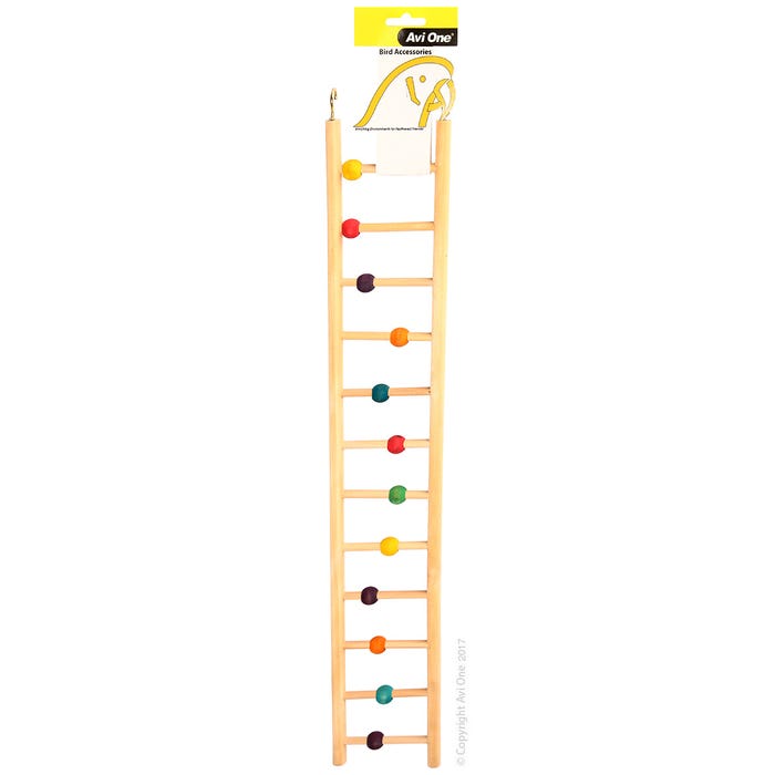 Avi One Wooden Ladder 12 Rung With Beads