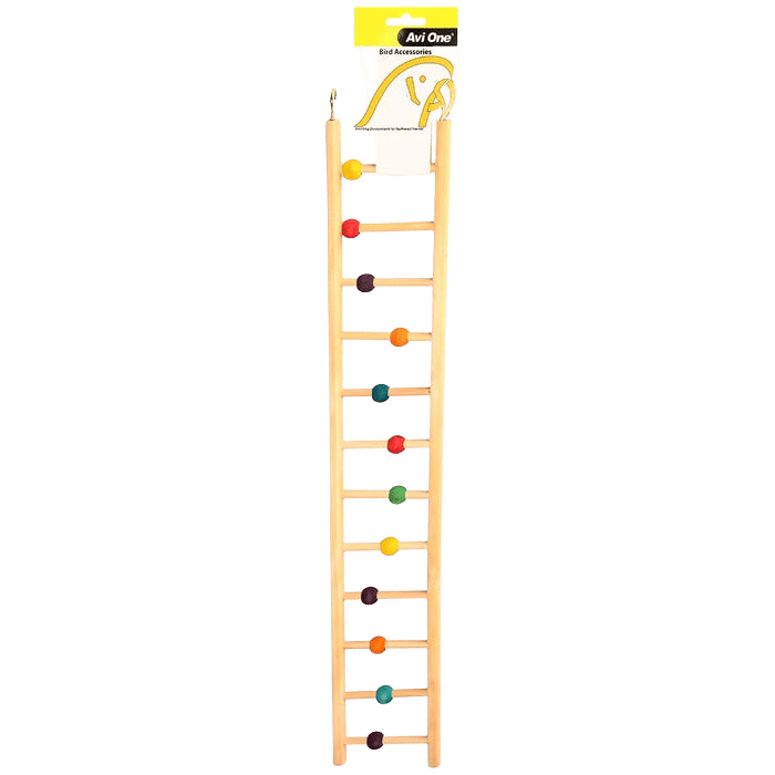 Avi One Wooden Ladder 12 Rung With Beads