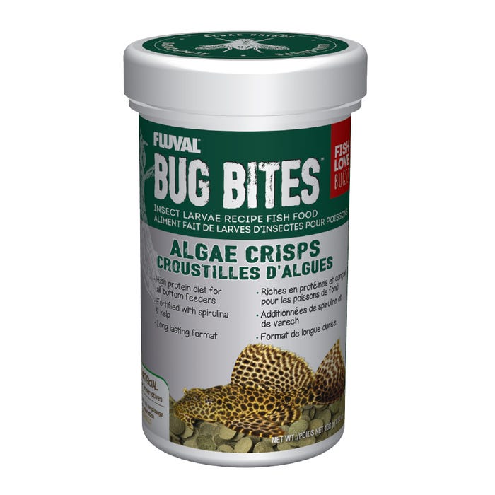Fluval Bug Bites Algae Wafers Crisps 100g
