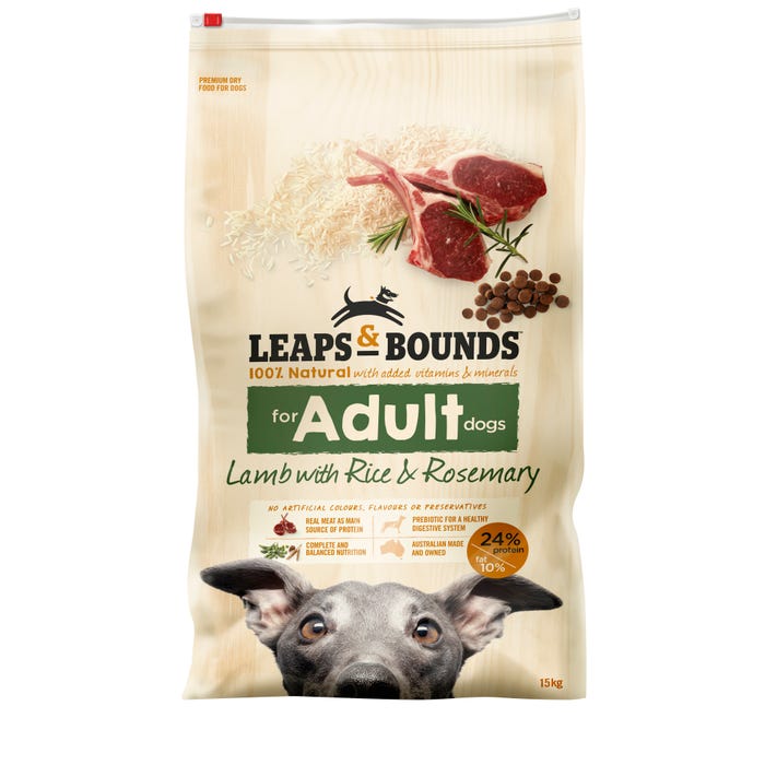 Leaps & Bounds Lamb And Rice Adult Dog Food 15kg