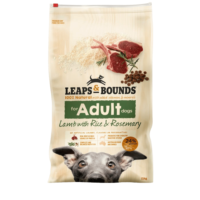 Leaps & Bounds Lamb And Rice Adult Dog Food 15kg