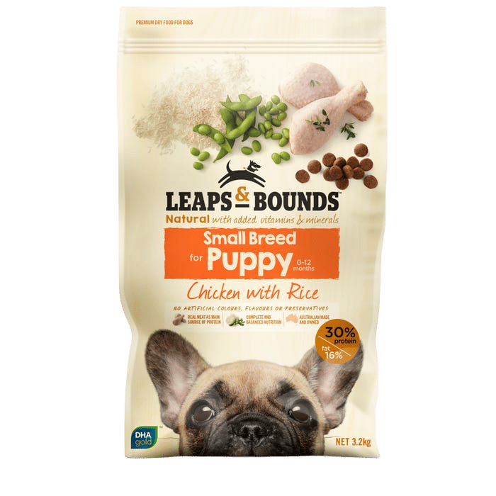 Leaps & Bounds Small Breed Chicken And Rice Puppy Food 3.2kg