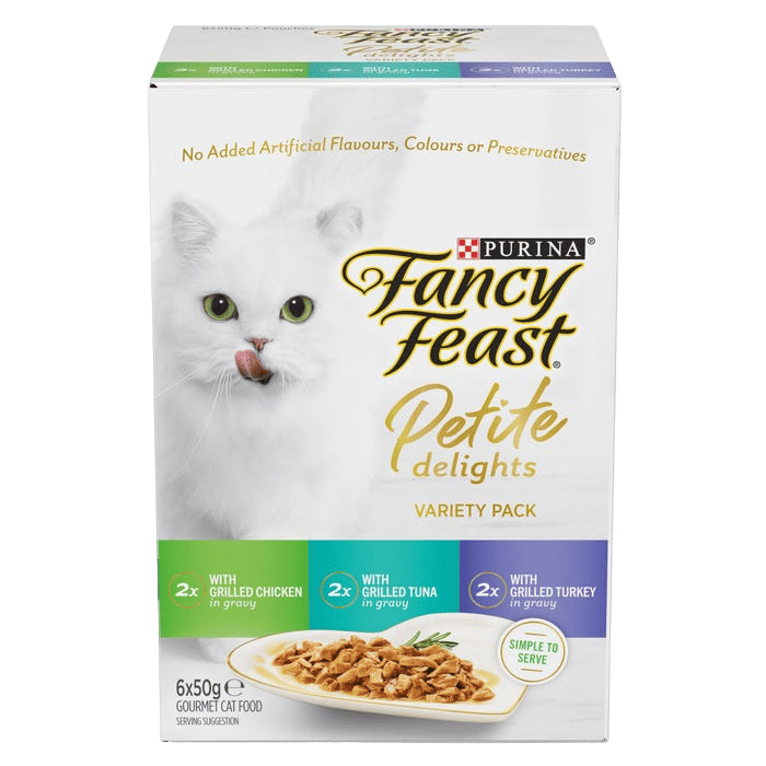 Fancy Feast Petite Delights Chicken Turkey Tuna Multipack 6X50g