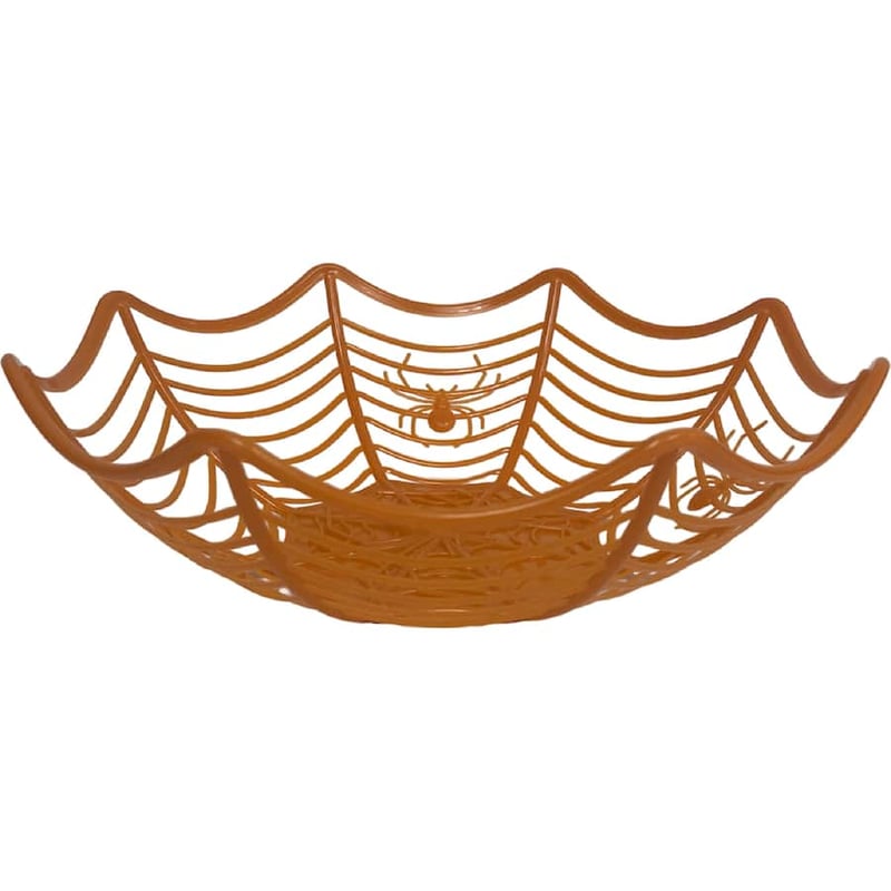 Halloween Spiderweb Bowl Orange