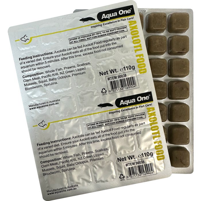 Frozen Aqua One Axolotl Food 110g