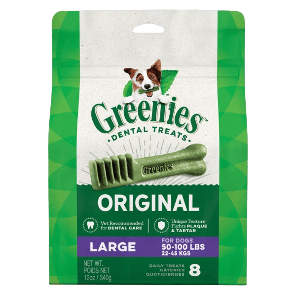 Greenies Original Large Natural Dental Care Dog Treats, 340g (8 Treats)