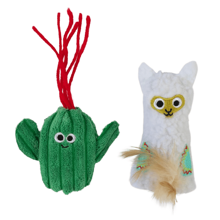 Madcat Playn'sqk Lucky Llama Catnip & Silvervine Toy 2pk