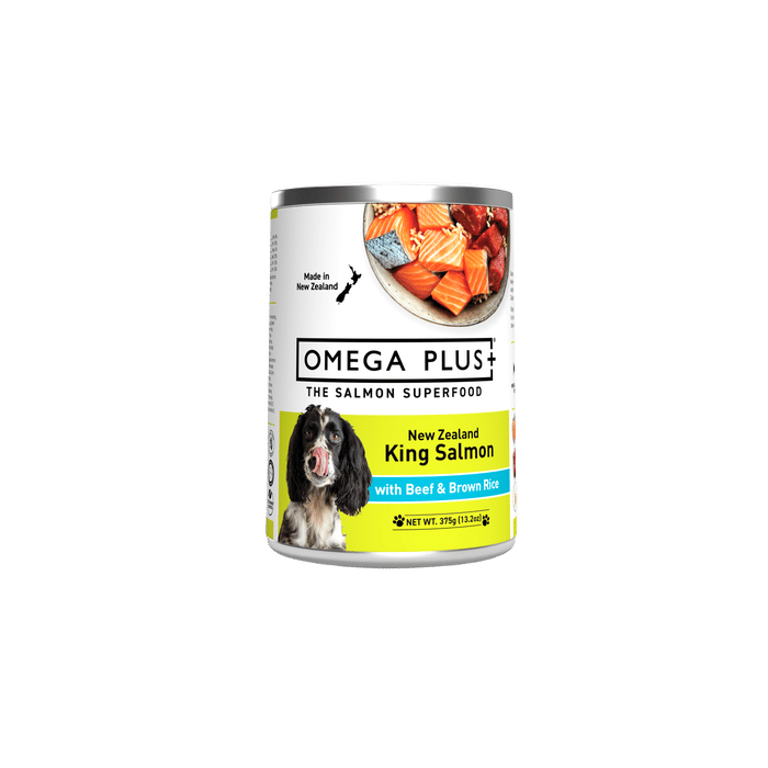 Omega Plus Wet Dog Salmon Beef Brown Rice 375g