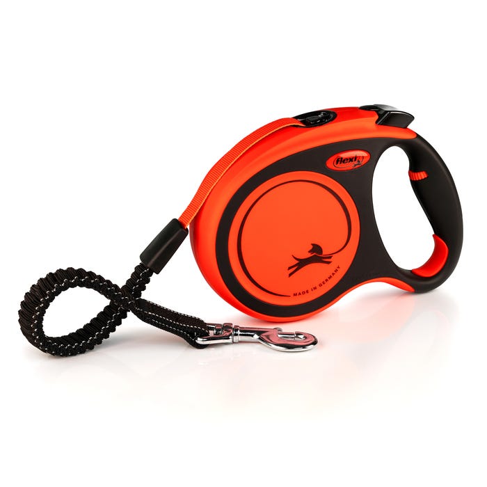 Flexi Xtreme Dog Lead Tape Black Orange L 5m
