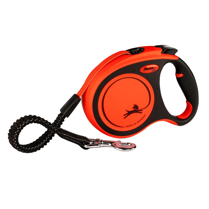 Flexi Xtreme Dog Lead Tape Black Orange L 5m