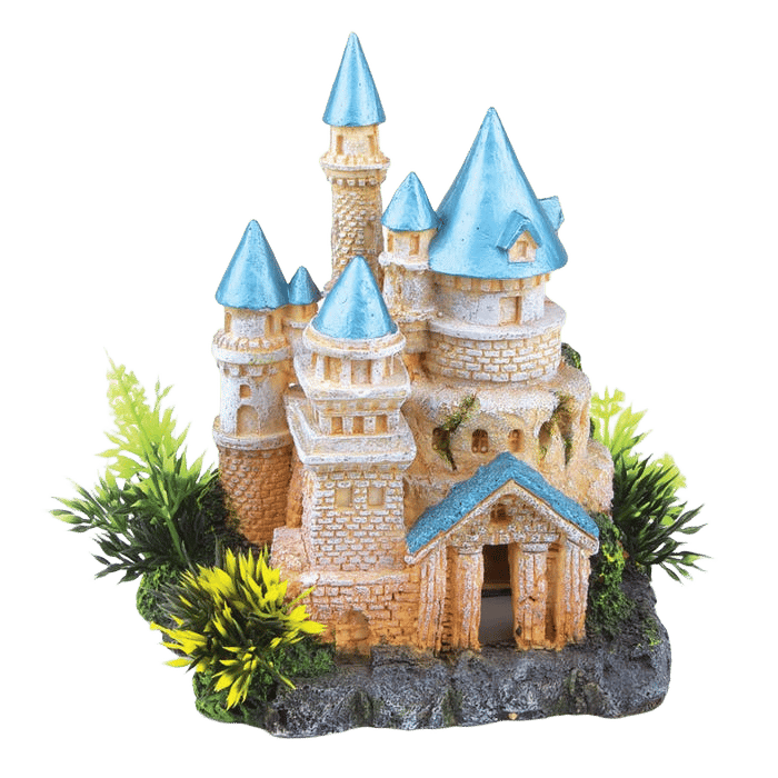 Kazoo Castle W Plants And Blue Roof Set Small