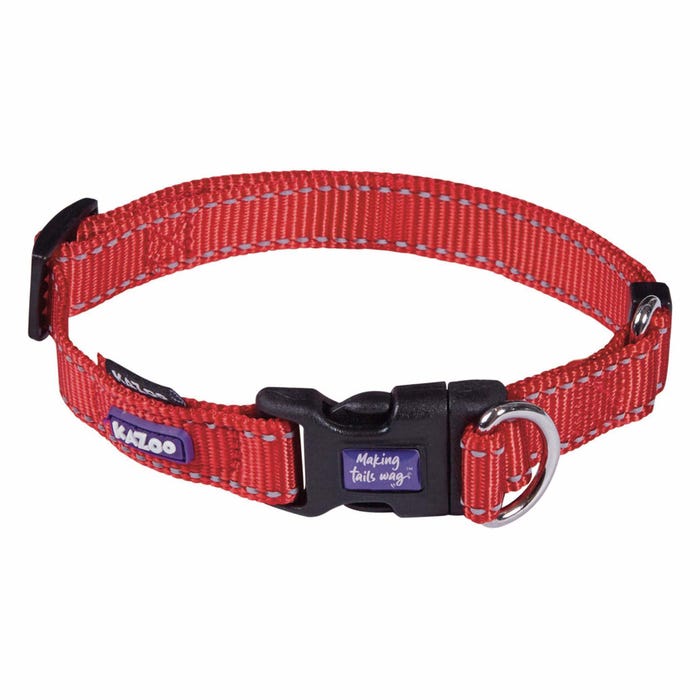 Kazoo Classic Easy Clip Collar Red M