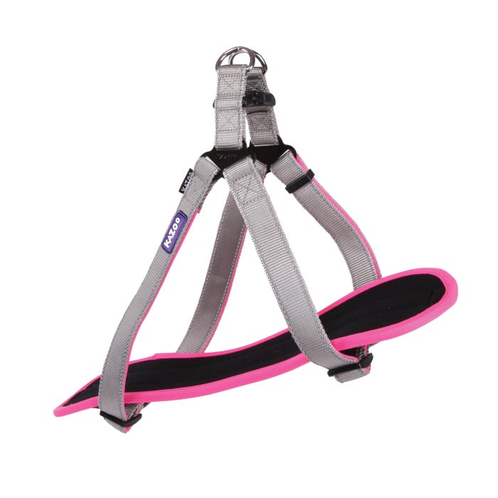 Kazoo Active Walking Harness Silver Pink XL