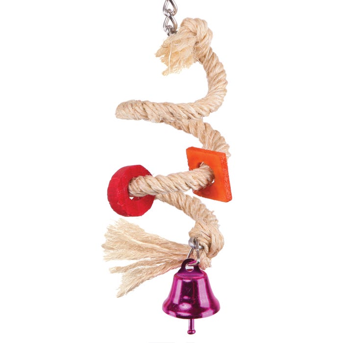 Kazoo Bird Toy W Sisal Rope N Bell Small