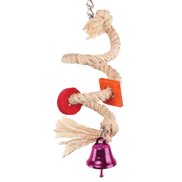 Kazoo Bird Toy W Sisal Rope N Bell Small